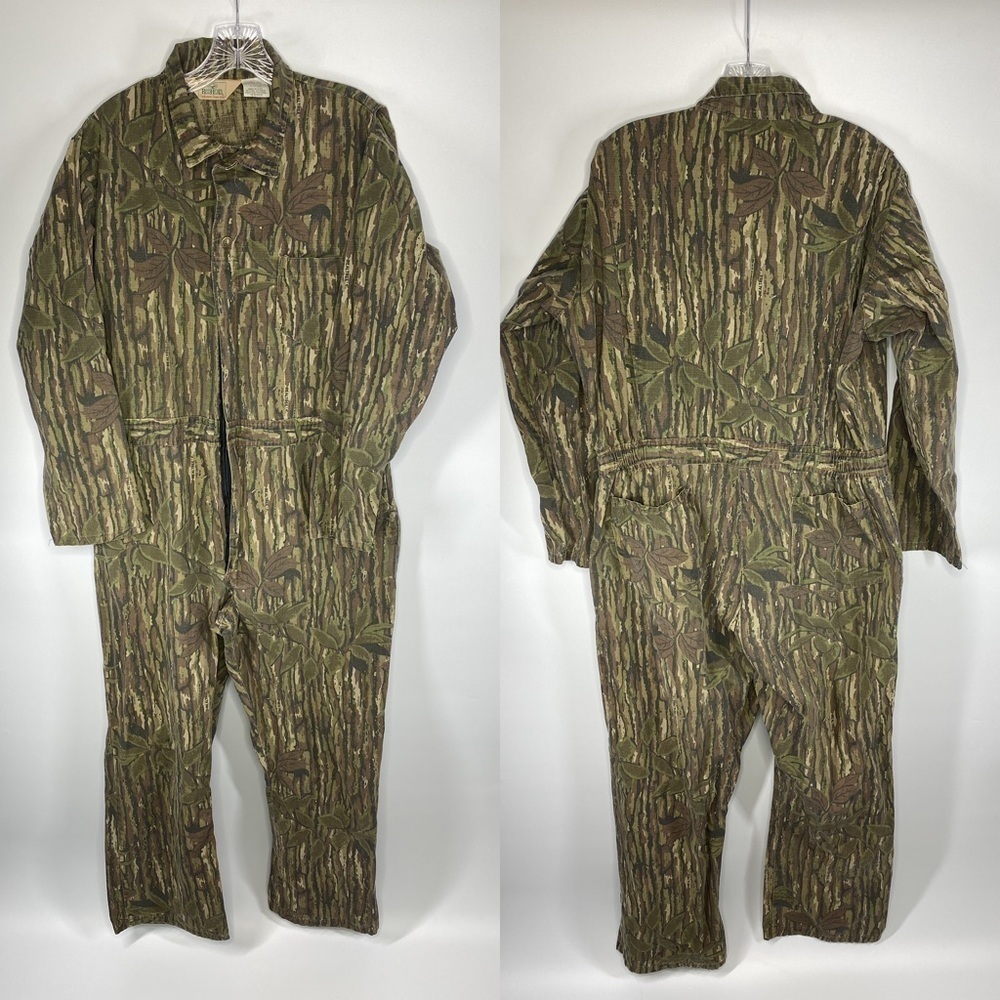 Vintage Red Head Hunting Fishing Coveralls Jumpsuit Size Large Tall
